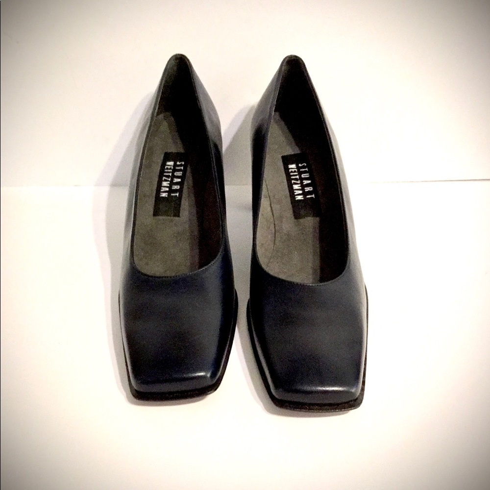 STUART WEITZMAN💋Black Leather Heels - Picture 6 of 8